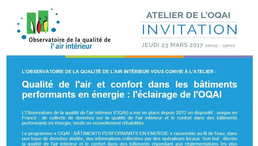 Qualité de l’air et confort dans les bâtiments performants en énergie : l’éclairage de l’OQAI