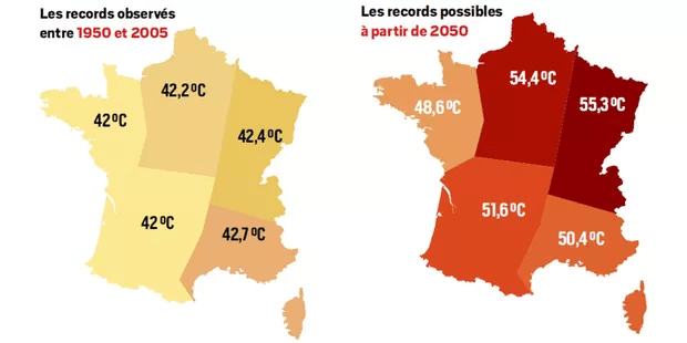 Réchauffement climatique : Records possibles de chaleur à partir de 2050