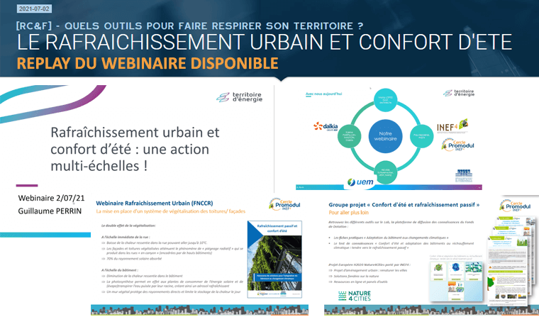 Participation au webinaire « Rafraîchissement urbain & confort d’été » organisé par la FNCCR (replay)