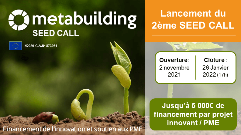 METABUILDING : Lancement du 2ème AAP SEED et webinaire d’information