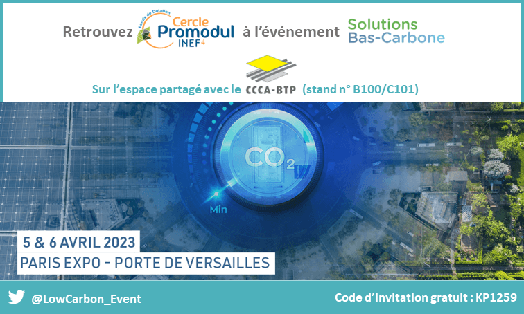 [ Evènement Solutions Bas-Carbone ] Venez rencontrer Cercle Promodul / INEF4 !