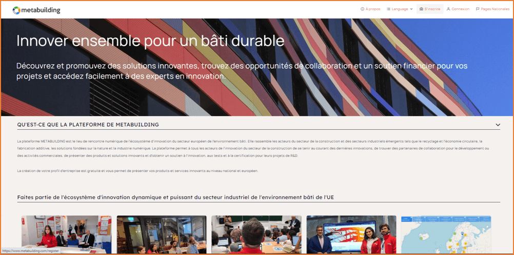 METABUILDING plateforme innovation
