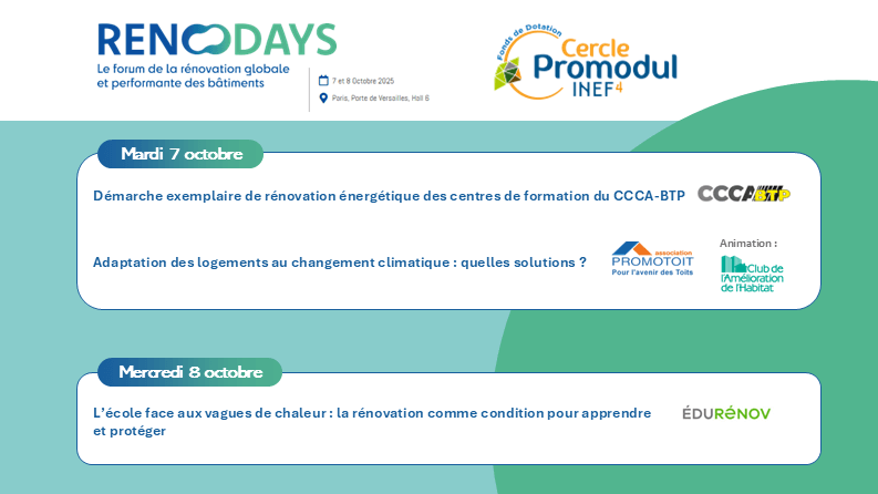 Renodays 2025 : trois prises de parole de Promodul sur la rénovation et l’adaptation des bâtiments